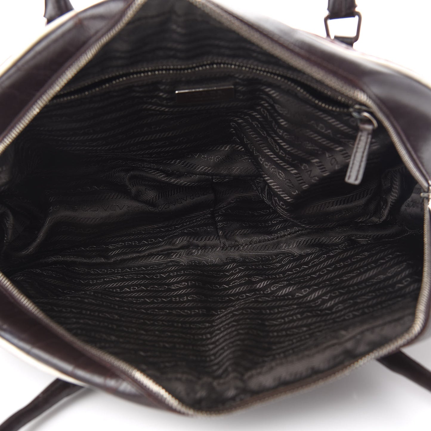Vitello Drive Perforated Bowling Bag Brown