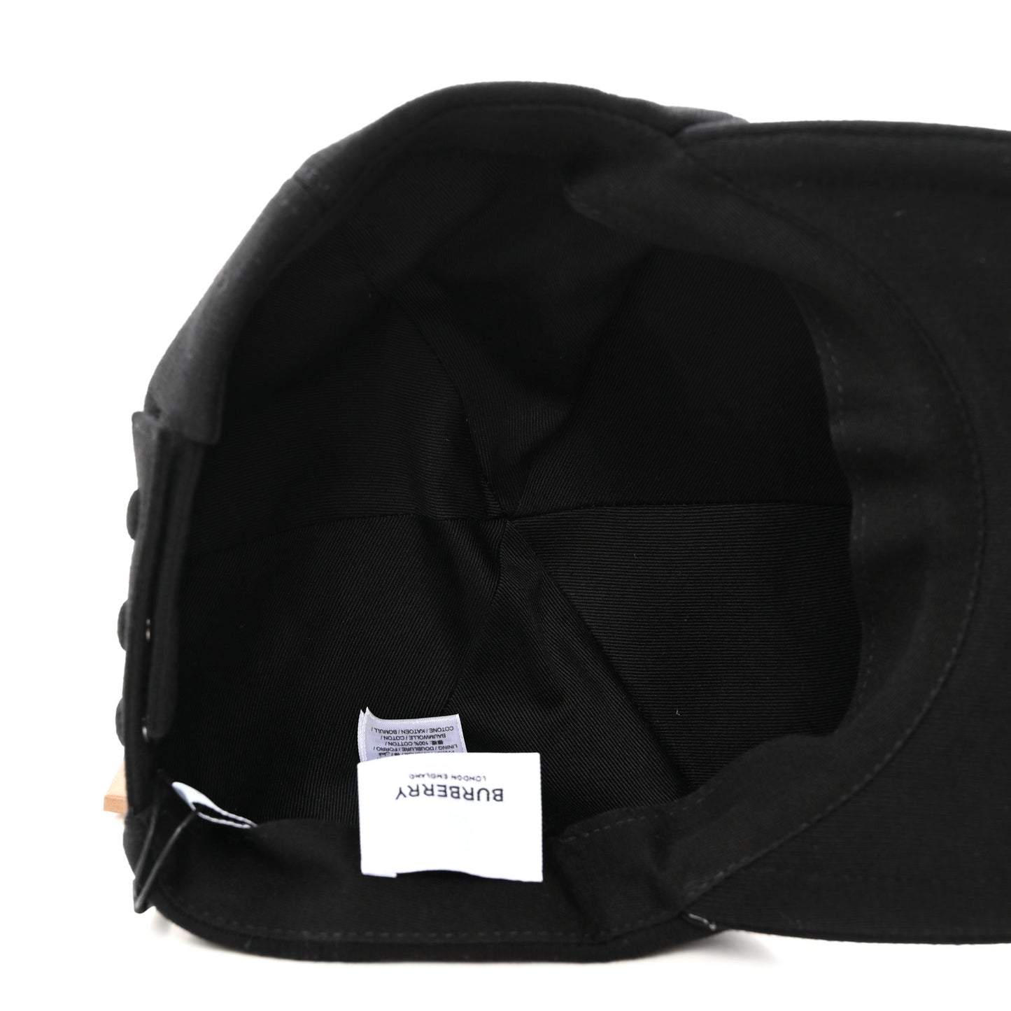 Cotton Twil TB Monogram Baseball Hat M Black