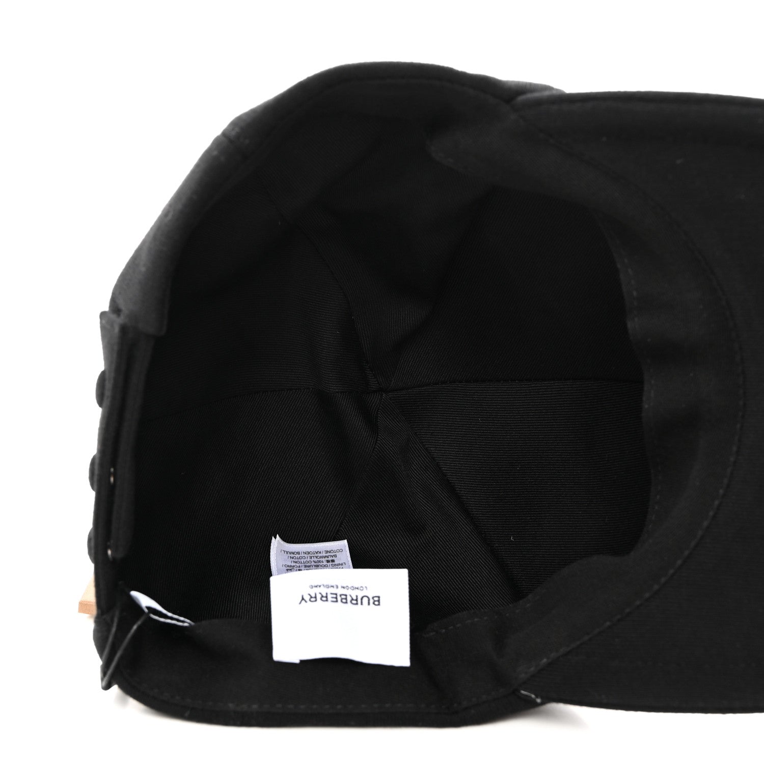 Burberry Cotton Twil TB Monogram Baseball Hat M Black 7 of 10