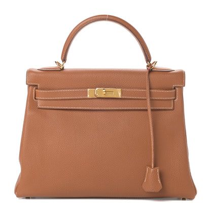 Hermes Togo Kelly Retourne 32 Gold 1 of 16