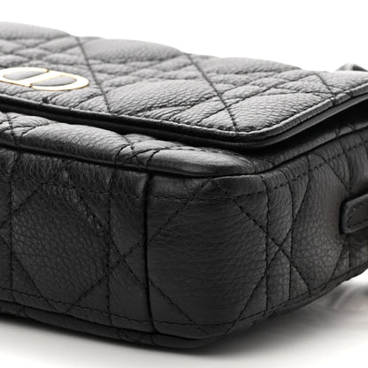 Christian Dior Supple Calfskin Cannage Caro Pouch with Chain Black 10 of 11