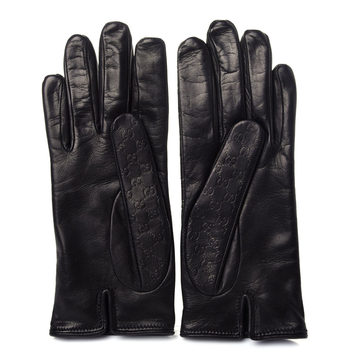 Gucci Microguccissima Gloves 7.5 Black 2 of 3