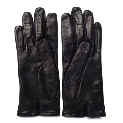 Gucci Microguccissima Gloves 7.5 Black 2 of 3