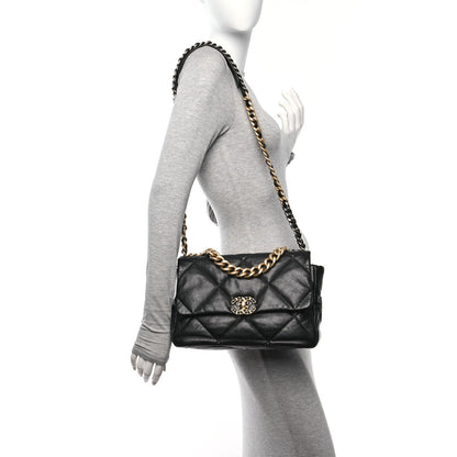 Chanel Lambskin Quilted Large Chanel 19 Flap Black 2 of 10