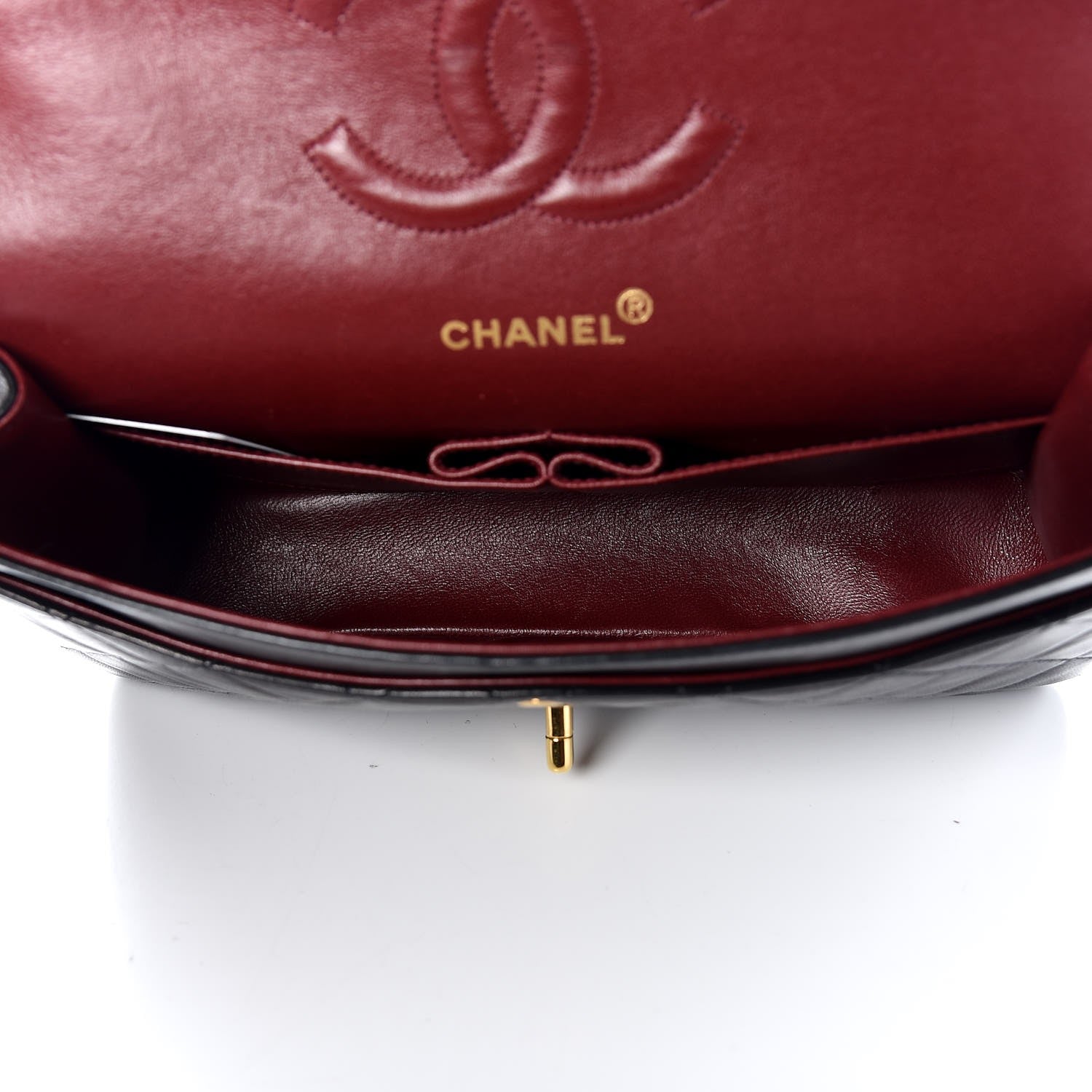 Chanel Lambskin Quilted Medium Double Flap Black 8 of 9