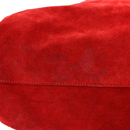 The Row THE ROW Suede Bindle Bag Magenta 9 of 10