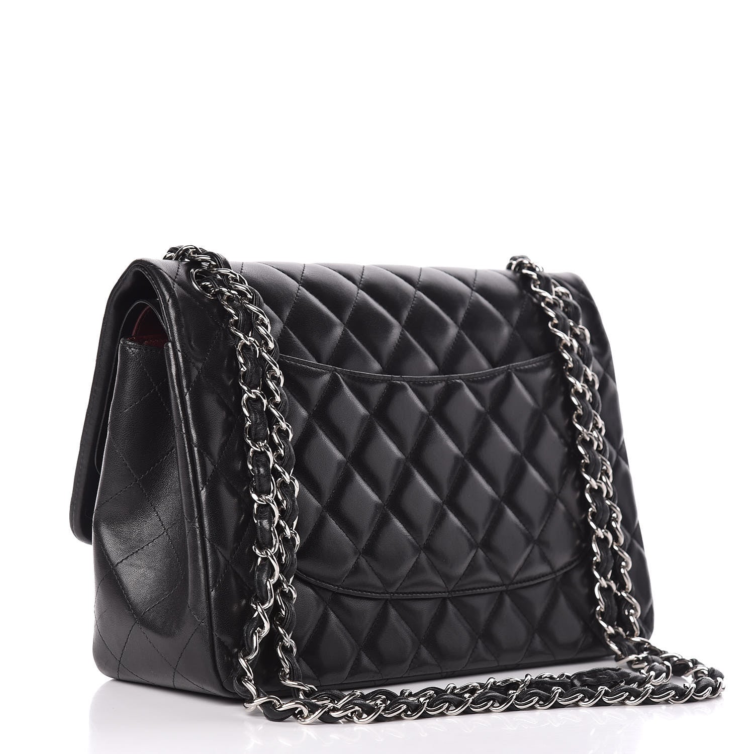 Chanel Lambskin Quilted Jumbo Double Flap Black 3 of 15