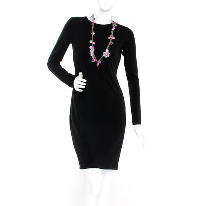 Chanel Enamel Plastic Flower Disc CC Necklace Pink Silver 2 of 4