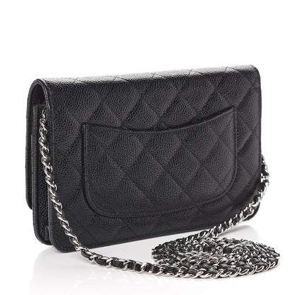 Chanel Caviar Quilted Wallet On Chain WOC Black 3 of 12