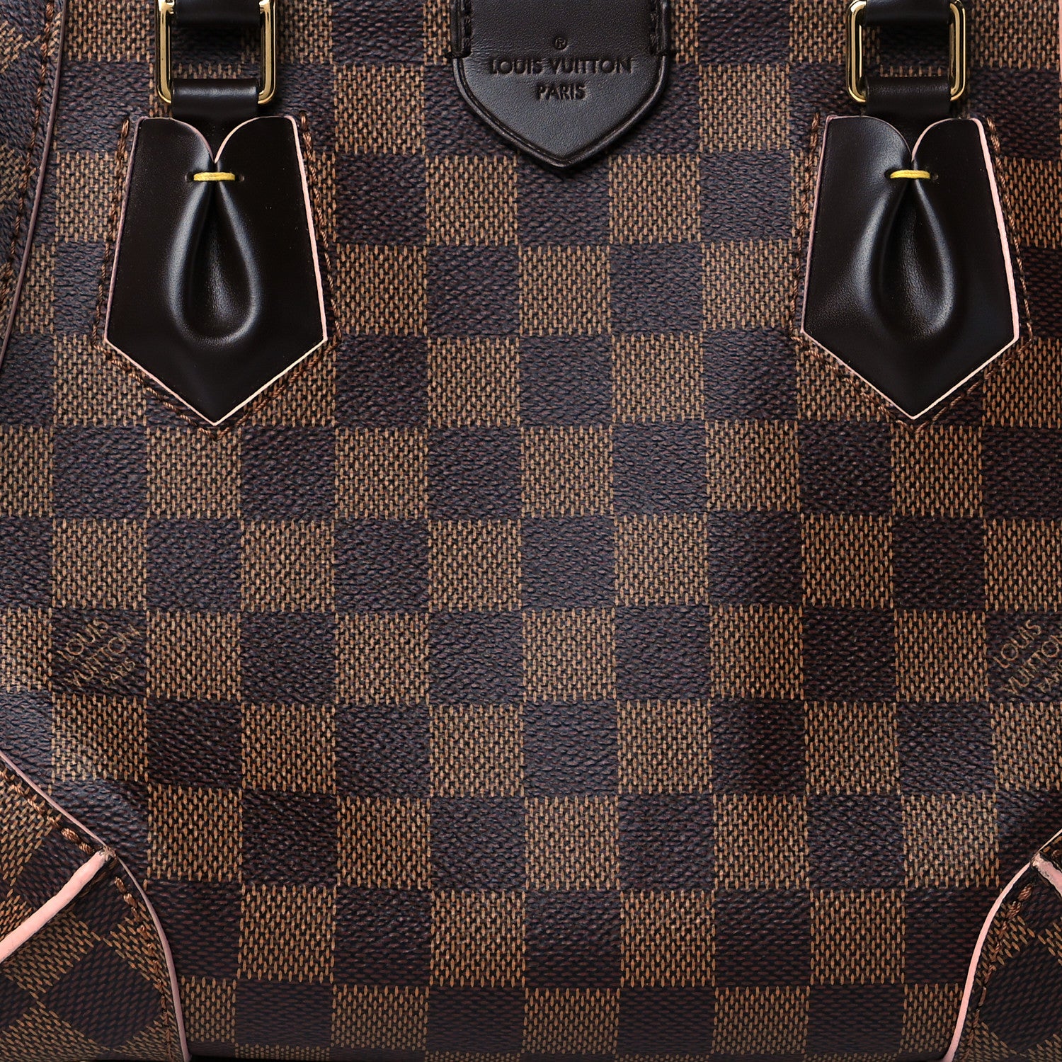 Louis Vuitton Damier Ebene Caissa Tote PM Rose Ballerine 7 of 9