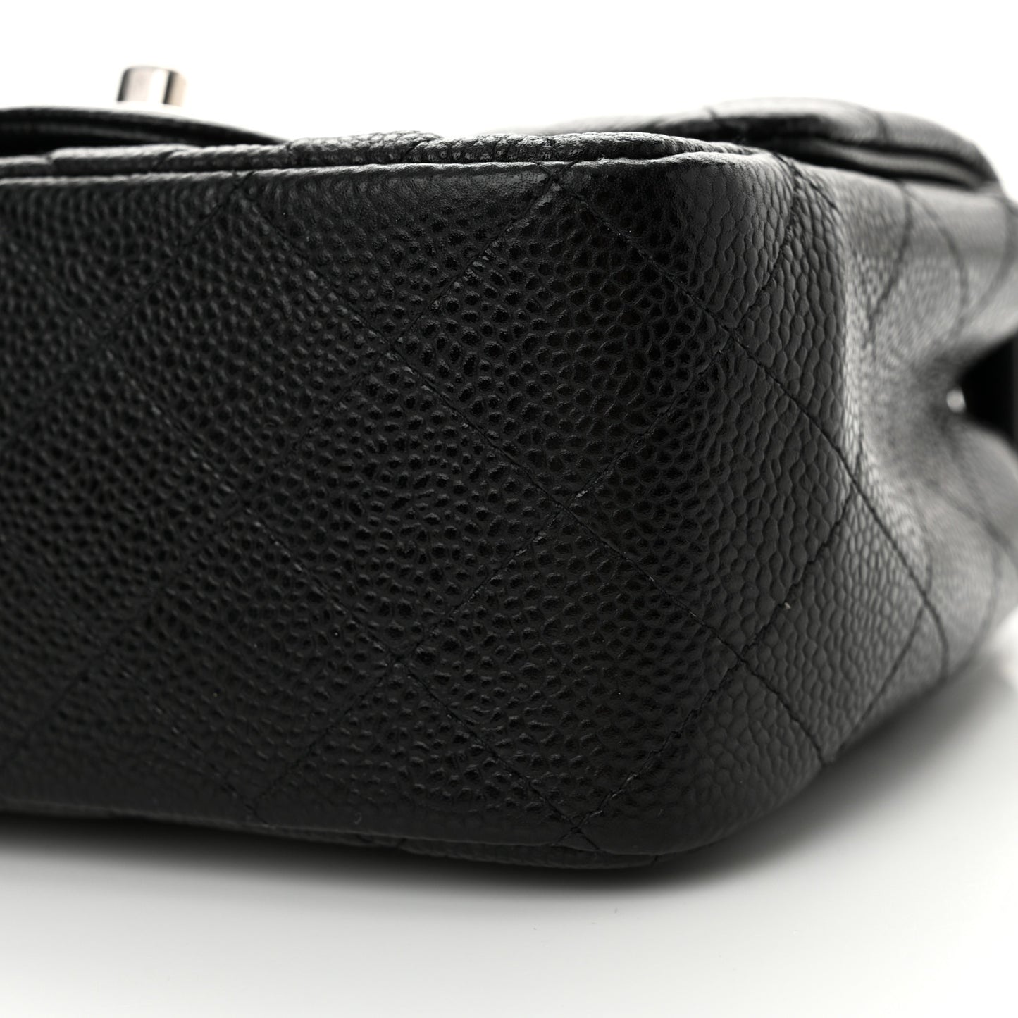 Caviar Quilted Mini Square Flap Black