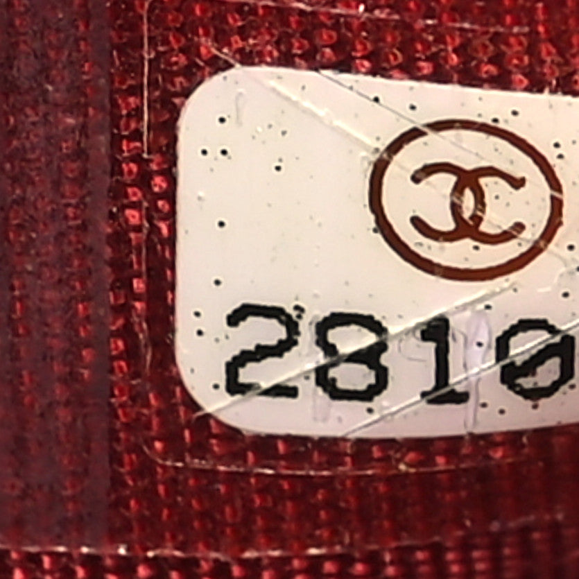 Chanel Lambskin Chevron Quilted Boy Wallet On Chain WOC Red 8 of 13