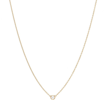 Tiffany 18K Yellow Gold Diamond .14ct Elsa Peretti Diamonds by the Yard Pendant Necklace 1 of 4