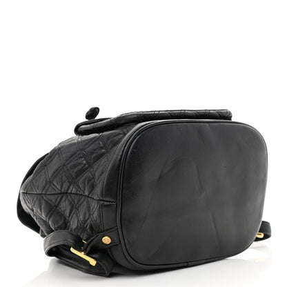 MCM Calfskin Studded Drawstring Backpack Black 4 of 11