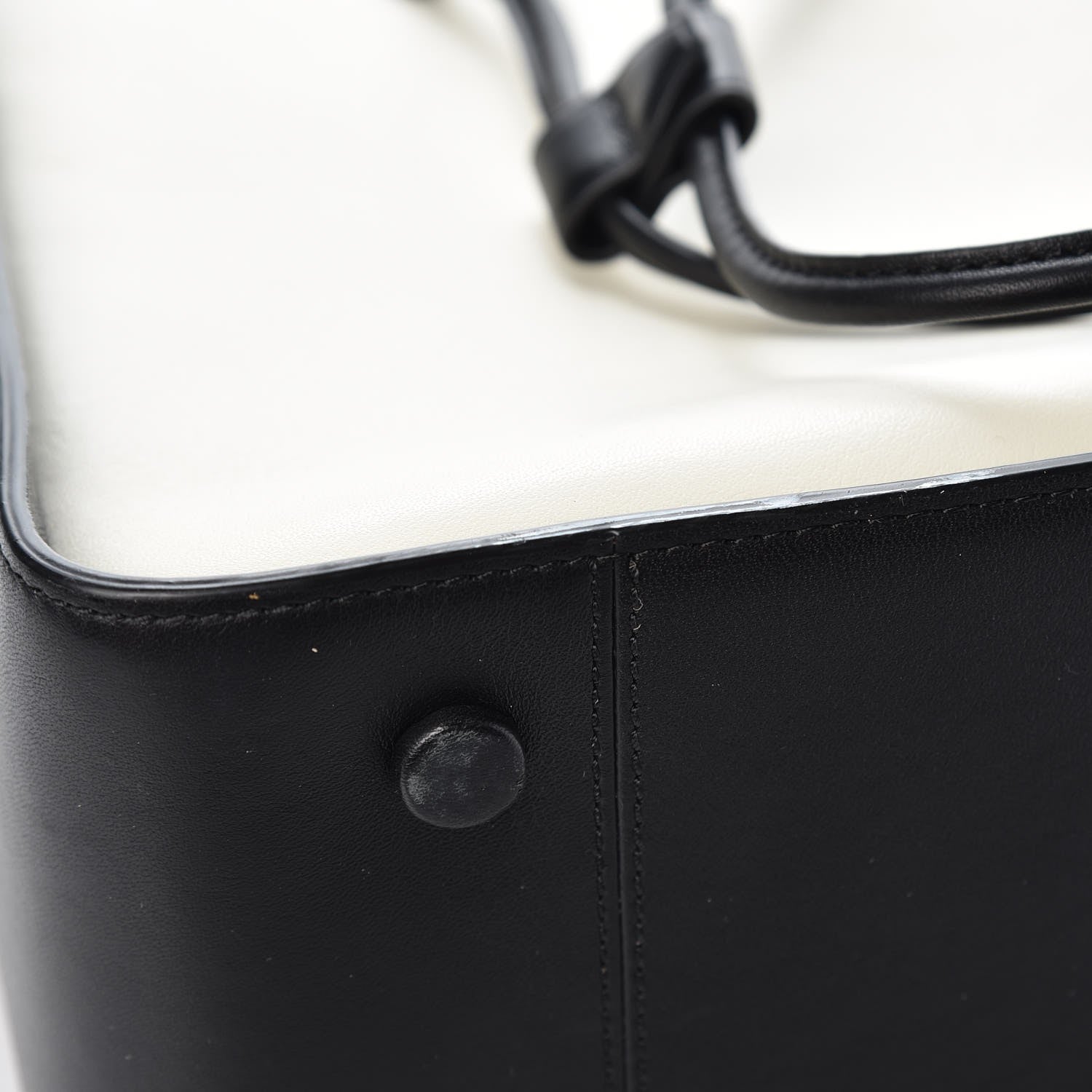 3.1 Phillip Lim 3.1 Smooth Calfskin Bi-Color Small Soleil Bucket Bag Off White Black 9 of 10