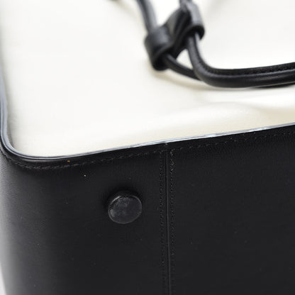 3.1 Phillip Lim 3.1 Smooth Calfskin Bi-Color Small Soleil Bucket Bag Off White Black 9 of 10