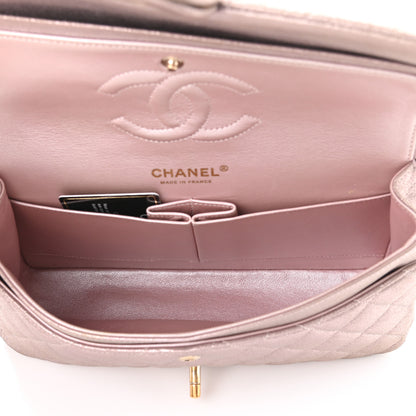 Chanel Iridescent Calfskin Quilted Medium Double Flap Light Pink 5 of 11