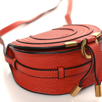 Chloe Calfskin Nano Marcie Saddle Bag Red Ochre 7 of 8