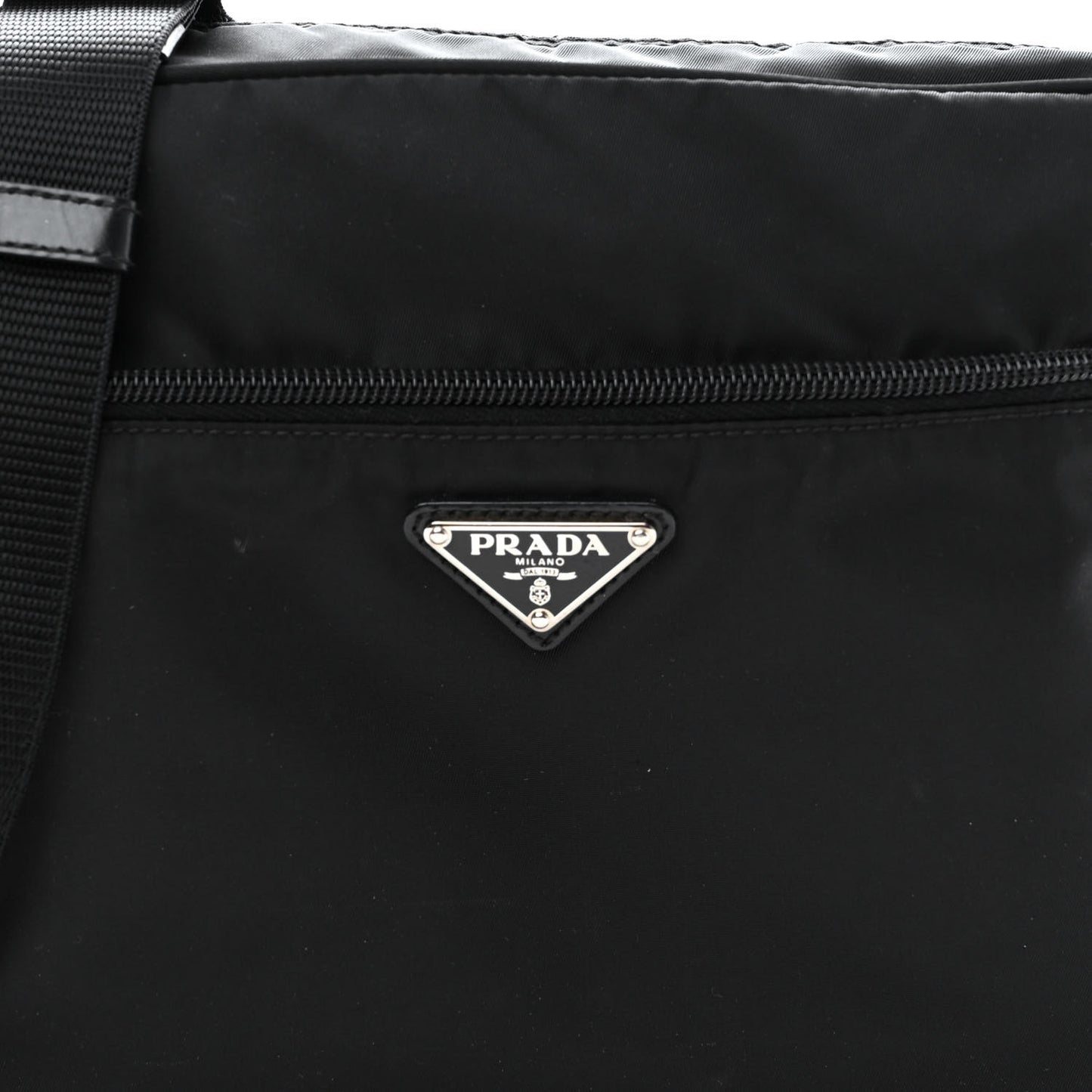 Nylon Tessuto Vela Crossbody Bag Black