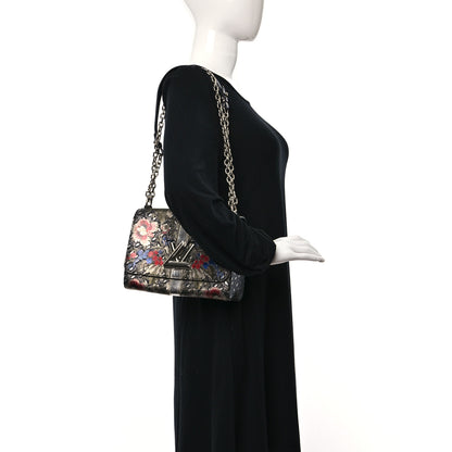 Louis Vuitton Calfskin Printed Twist Shoulder Bag MM Multicolor 3 of 9