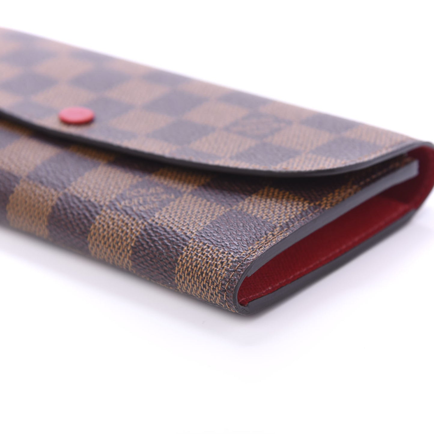 Damier Ebene Emilie Wallet Red