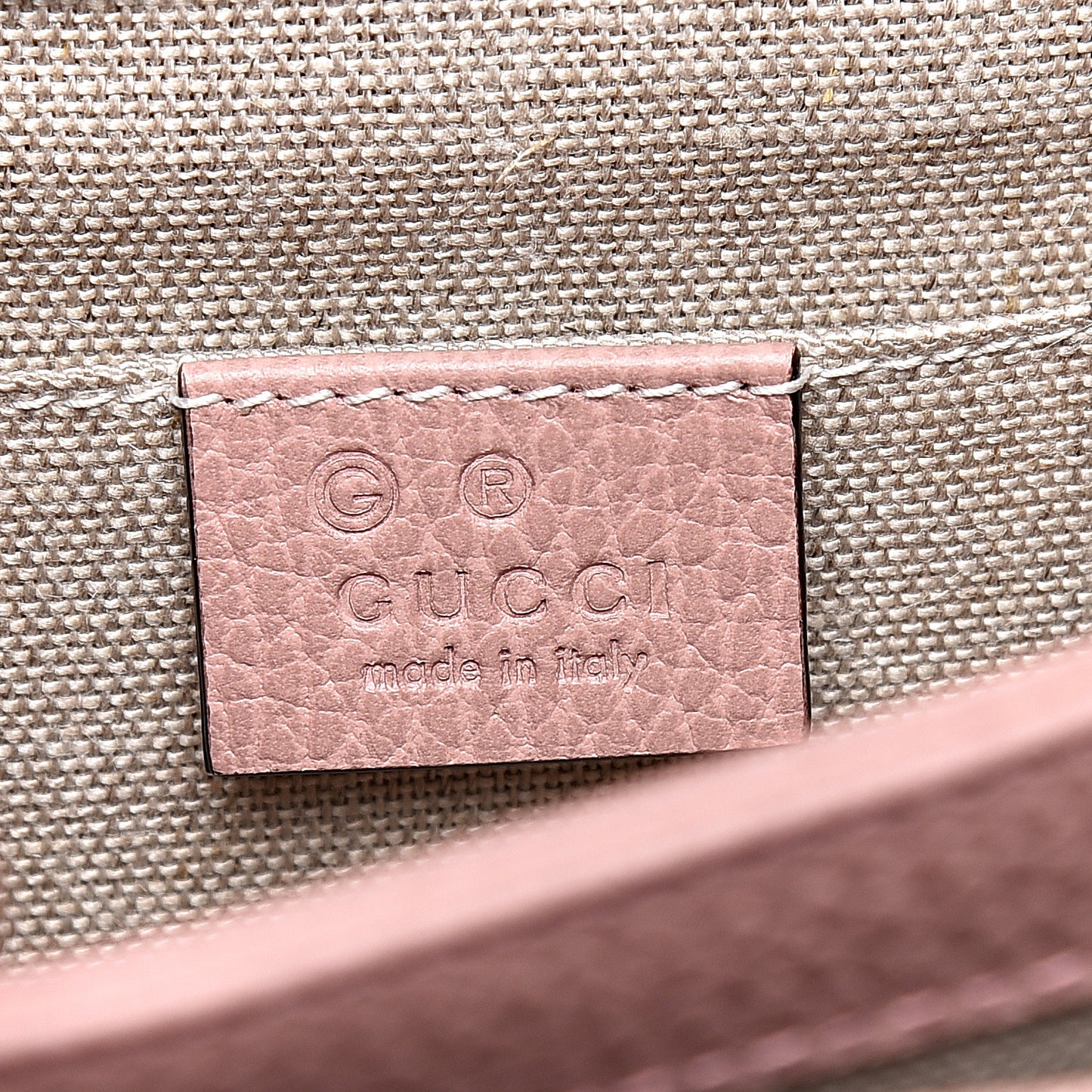 Dollar Calfskin Small Interlocking G Shoulder Bag Soft Pink