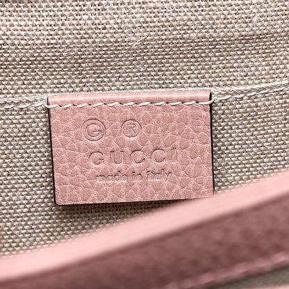 Gucci Dollar Calfskin Small Interlocking G Shoulder Bag Soft Pink 6 of 11