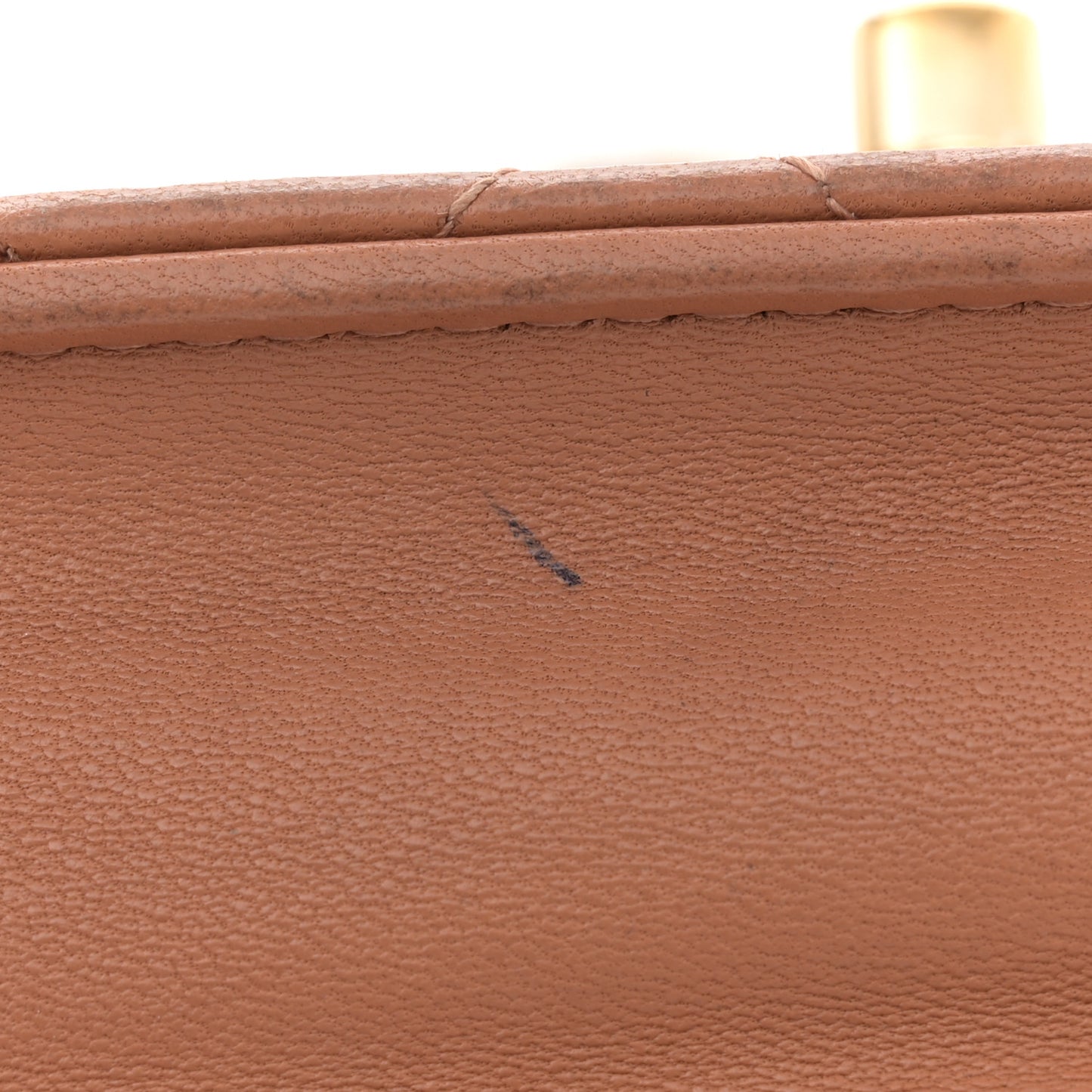 Lambskin Quilted Trendy CC Wallet On Chain WOC Camel