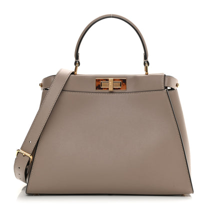 Fendi Vitello Seta Plexiglass Tortoise Medium Peekaboo Iconic Satchel Tortora 1 of 11