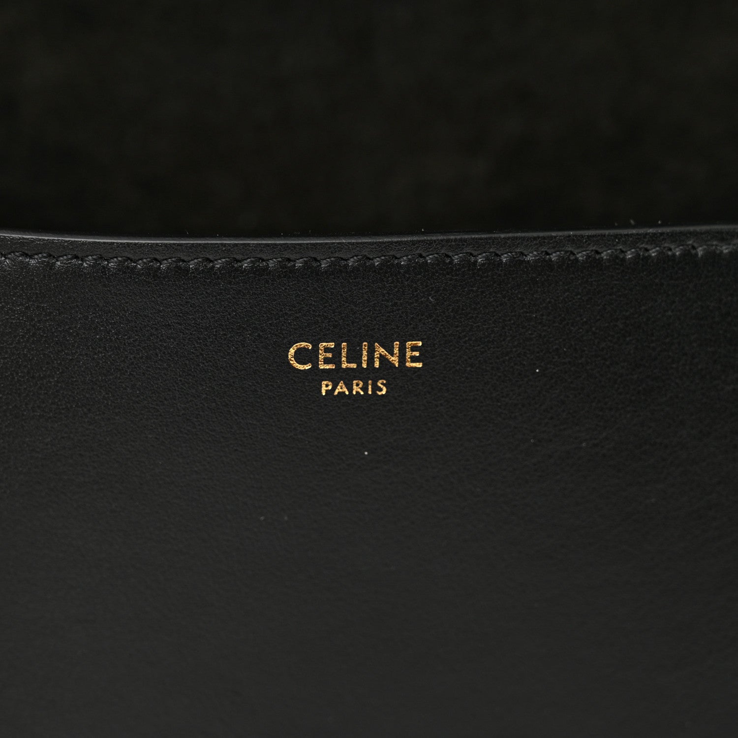 Celine Smooth Calfskin Cuir Triomphe Folco Crossbody Bag Black 6 of 12