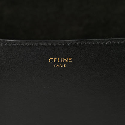 Celine Smooth Calfskin Cuir Triomphe Folco Crossbody Bag Black 6 of 12
