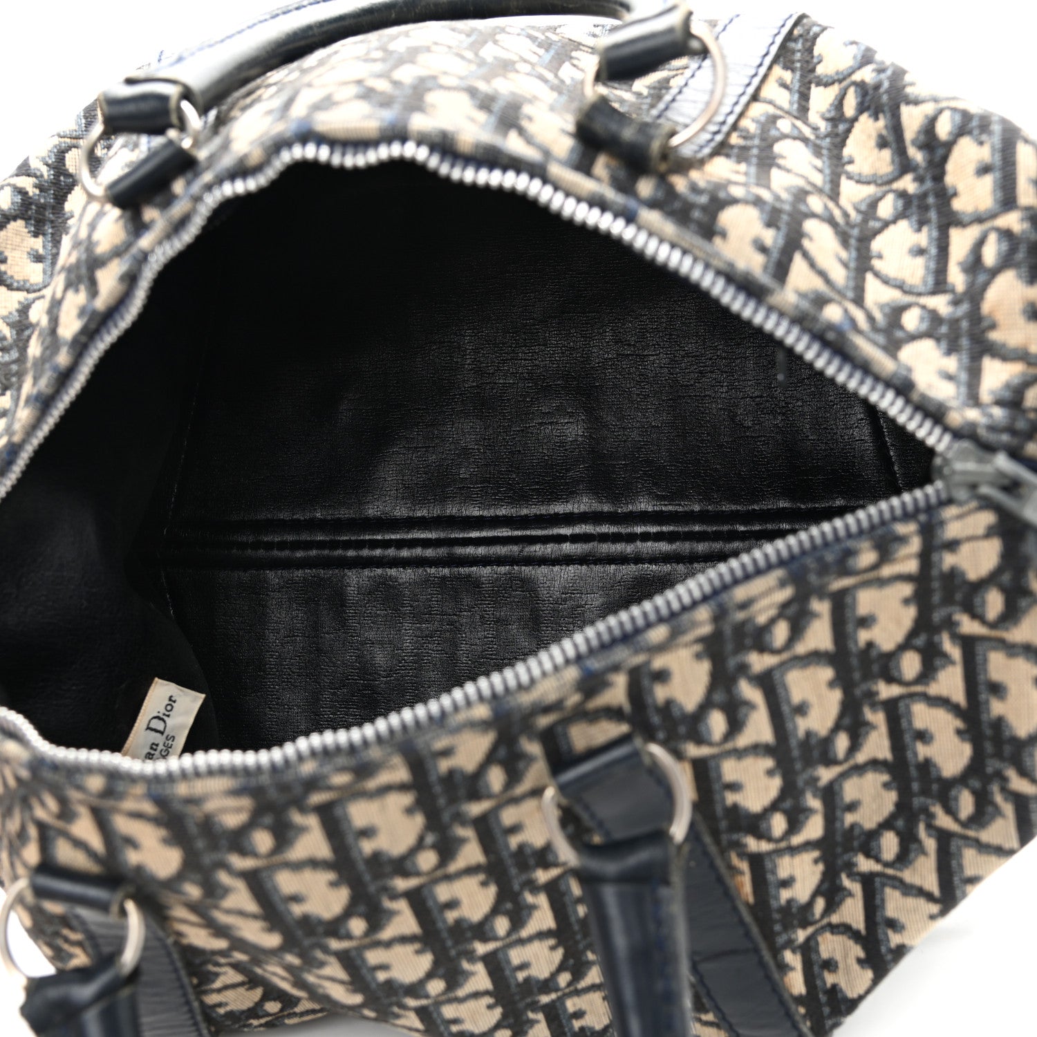 Christian Dior Monogram Boston Navy Blue 4 of 16