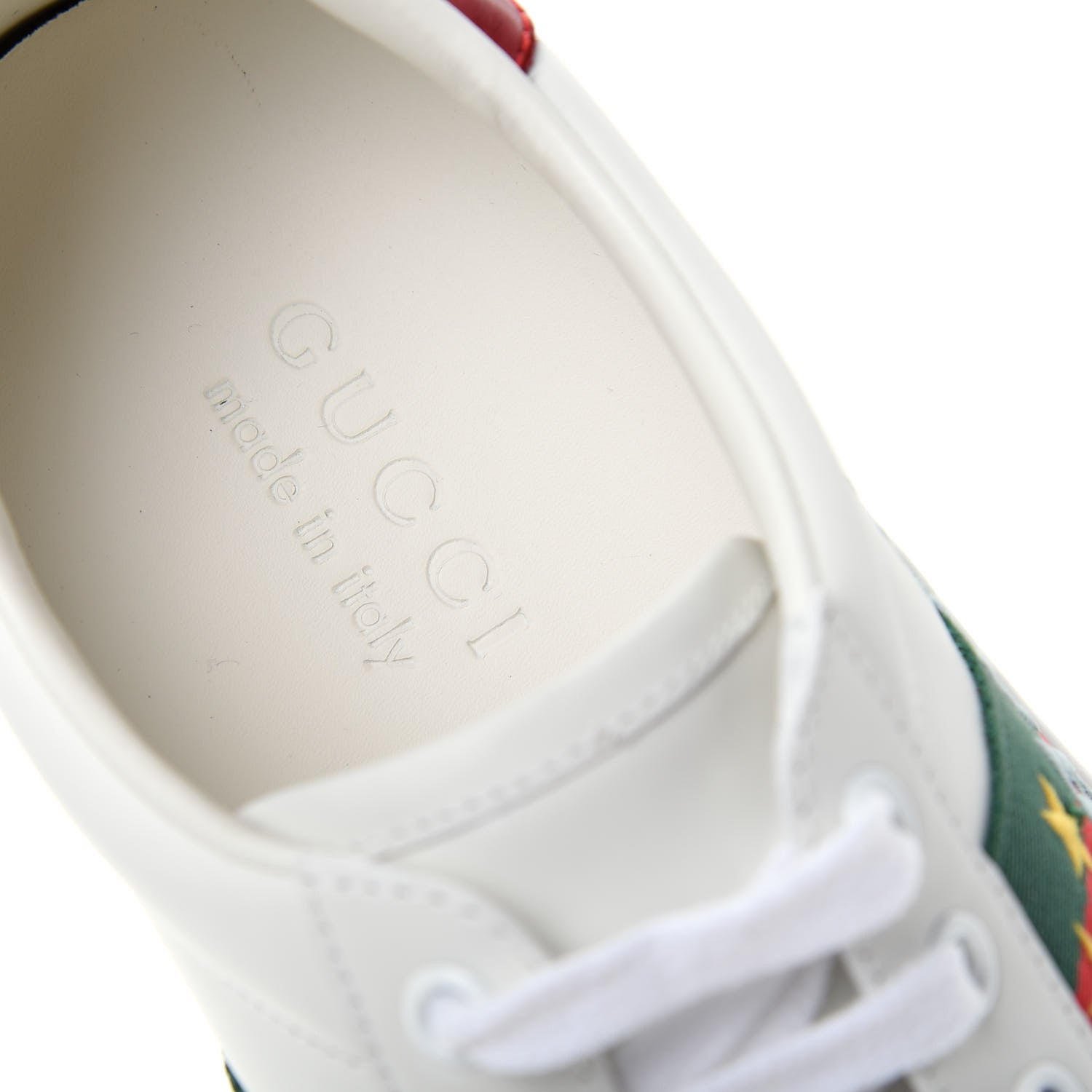 Gucci Calfskin Web Mens Gucci Band Ace Sneakers 5.5 White 8 of 11