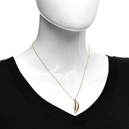 Jennifer Meyer 18K Yellow Gold Small Leaf Necklace 2 of 5