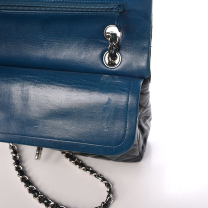Chanel Patent Quilted Medium Double Flap Turquoise 10 of 13