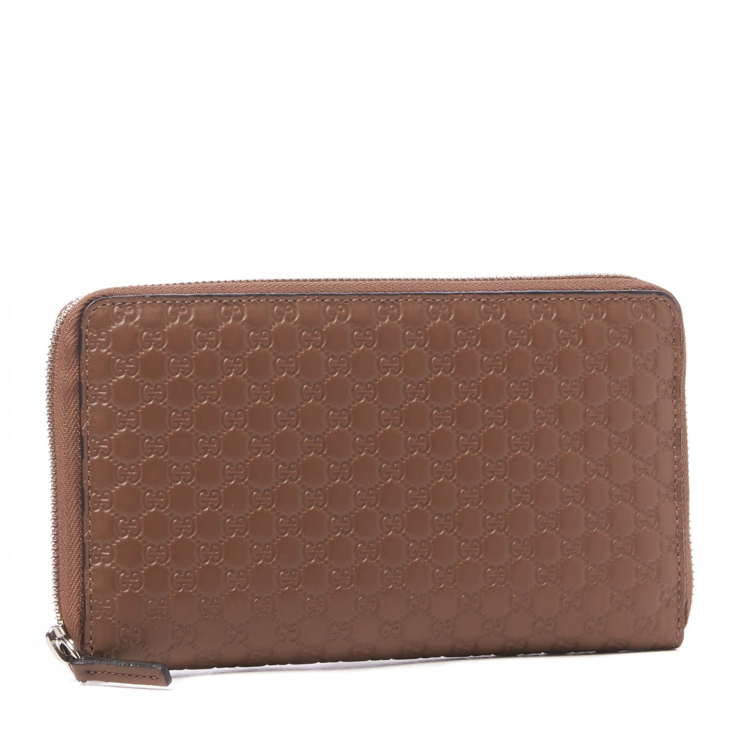 Microguccissima Large Zip Around Organizer Wallet Acero