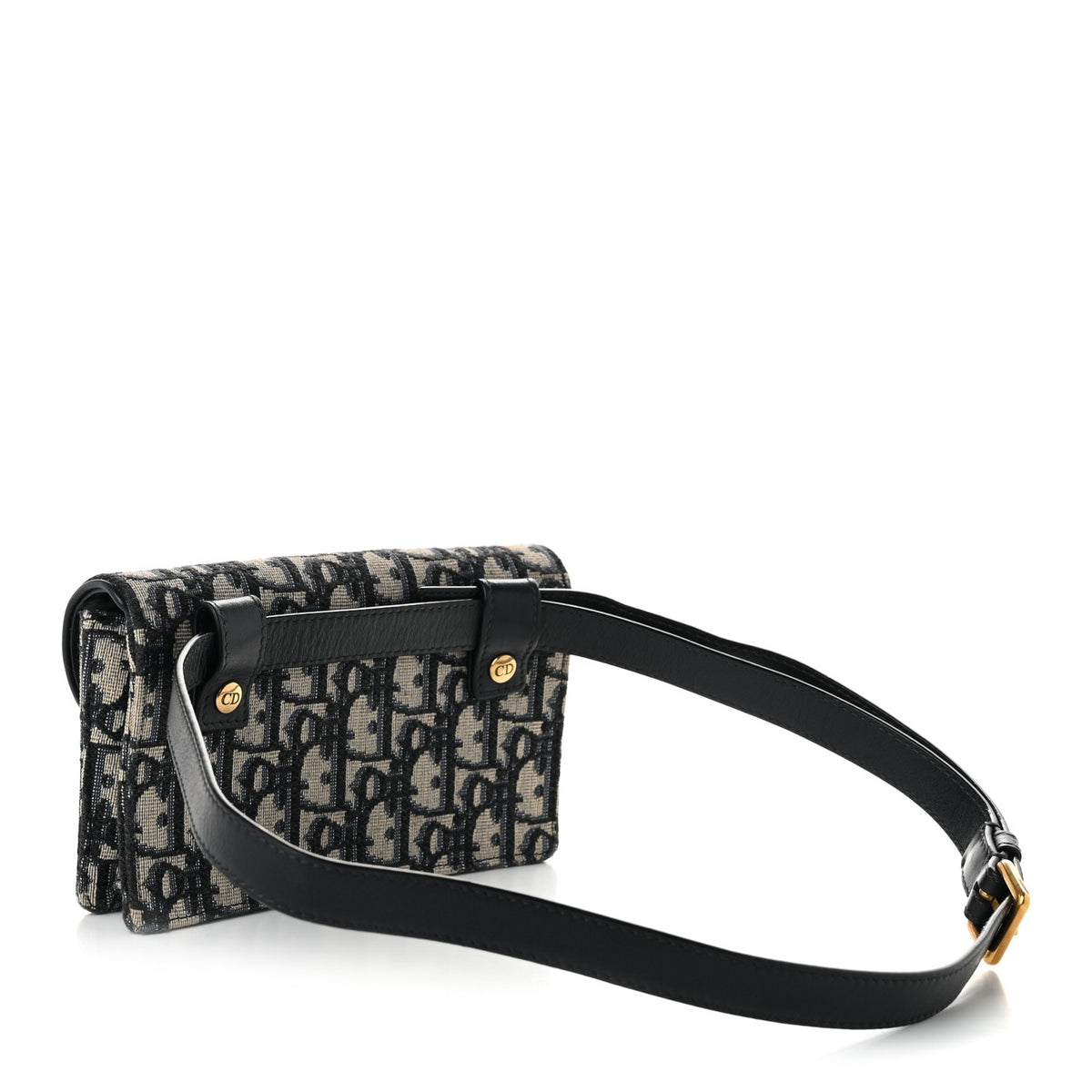 Oblique Saddle Belt Bag Blue