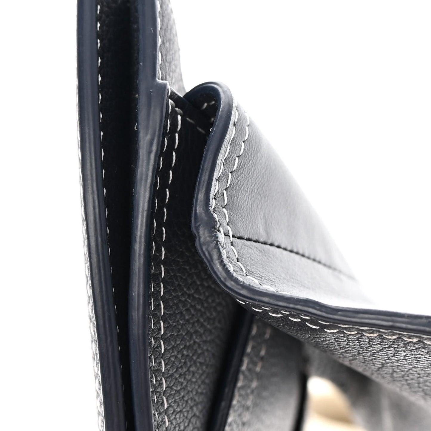 X KAWS Grained Calfskin Saddle Wristlet Blue