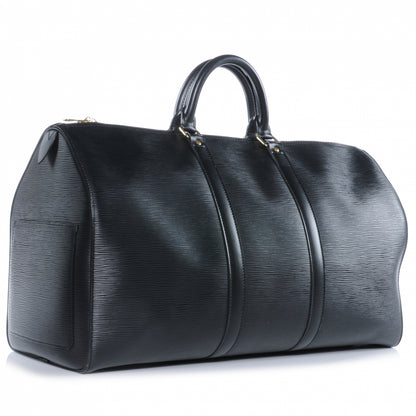 Louis Vuitton Epi Keepall 50 Black 3 of 7
