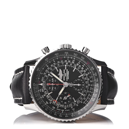 Breitling Stainless Steel Calfskin 46mm Navitimer 1884 Limited Edition Chronograph Automatic Watch Black A21350 3 of 9