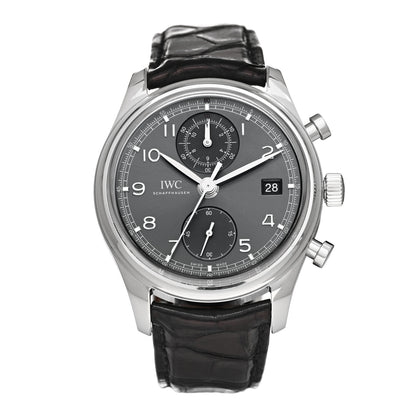 IWC Stainless Steel Alligator 42mm Portugieser Chronograph Automatic Watch Grey IW390404 1 of 6