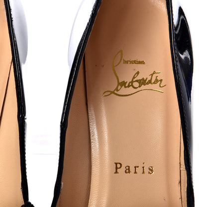 Christian Louboutin Patent Veau Velours Queue De Pie 100 Pumps 35 Black 16 of 21