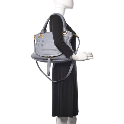 Chloe Calfskin Medium Marcie Satchel Washed Blue 2 of 12