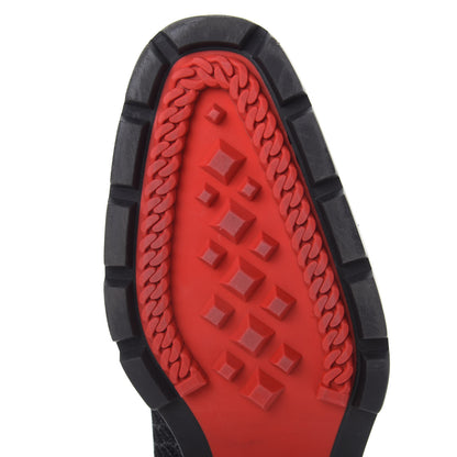 Christian Louboutin Suede Calfskin Spikes Champignac Mens Flat Oxfords 44 Black 8 of 10