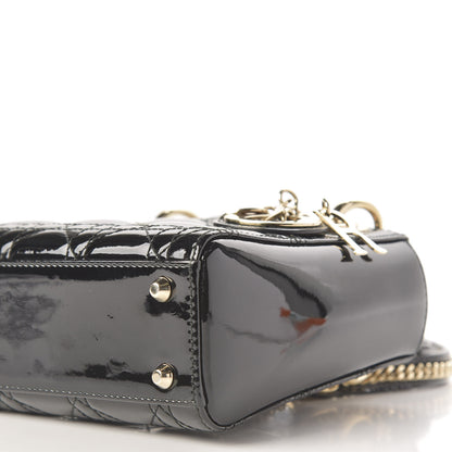 Christian Dior Patent Cannage Mini Lady Dior Black 7 of 9