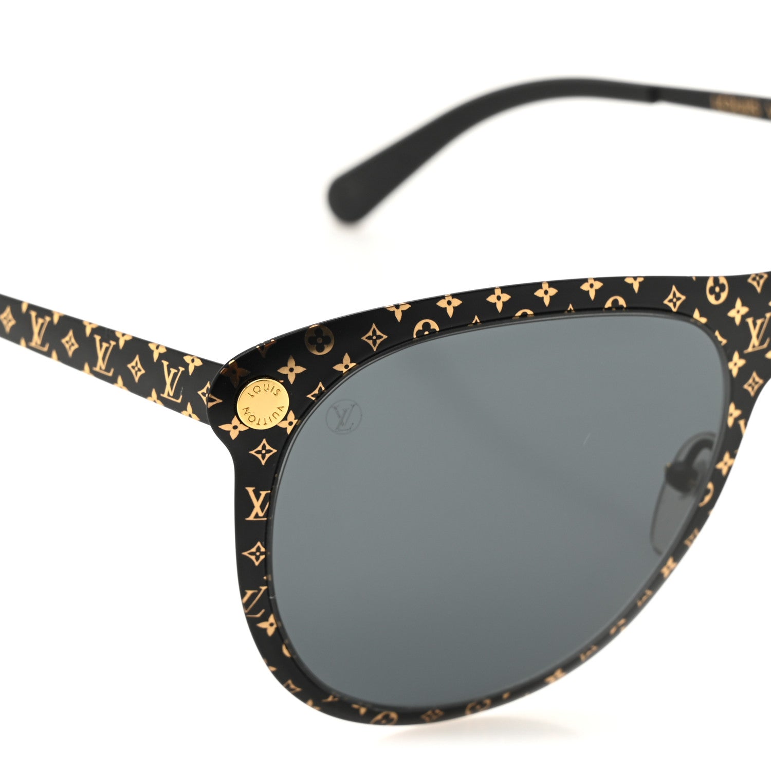 Louis Vuitton Monogram Vertigo Sunglasses Z0966U Black Gold