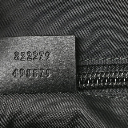 Gucci GG Supreme Monogram Crossbody Messenger Bag Black Grey 6 of 9