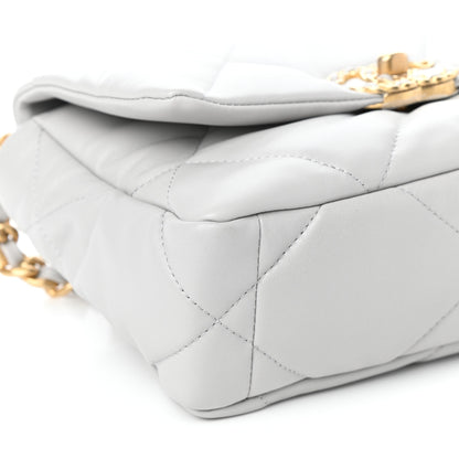 Chanel Lambskin Quilted Medium Chanel 19 Flap Grey 9 of 10