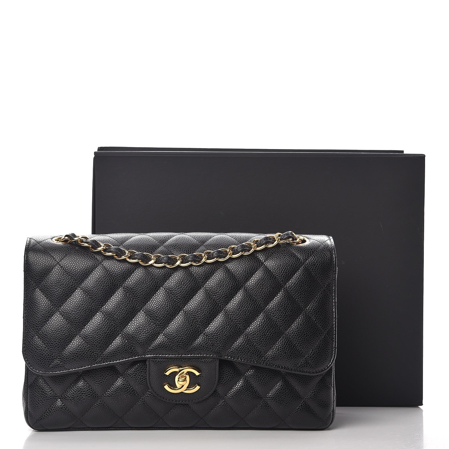 Chanel Caviar Quilted Jumbo Double Flap Black 9 of 9