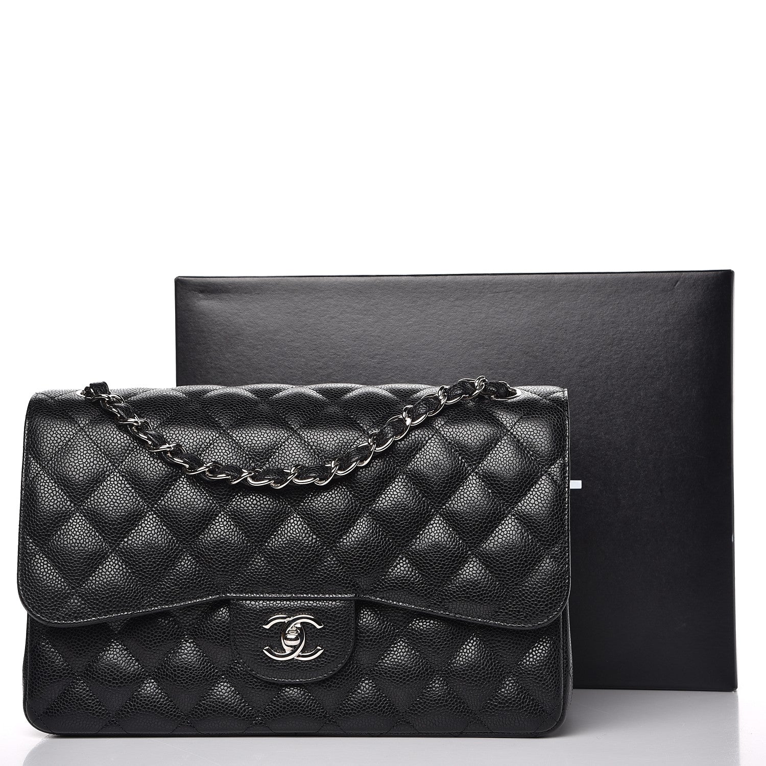 Chanel Caviar Quilted Jumbo Double Flap Black 8 of 8